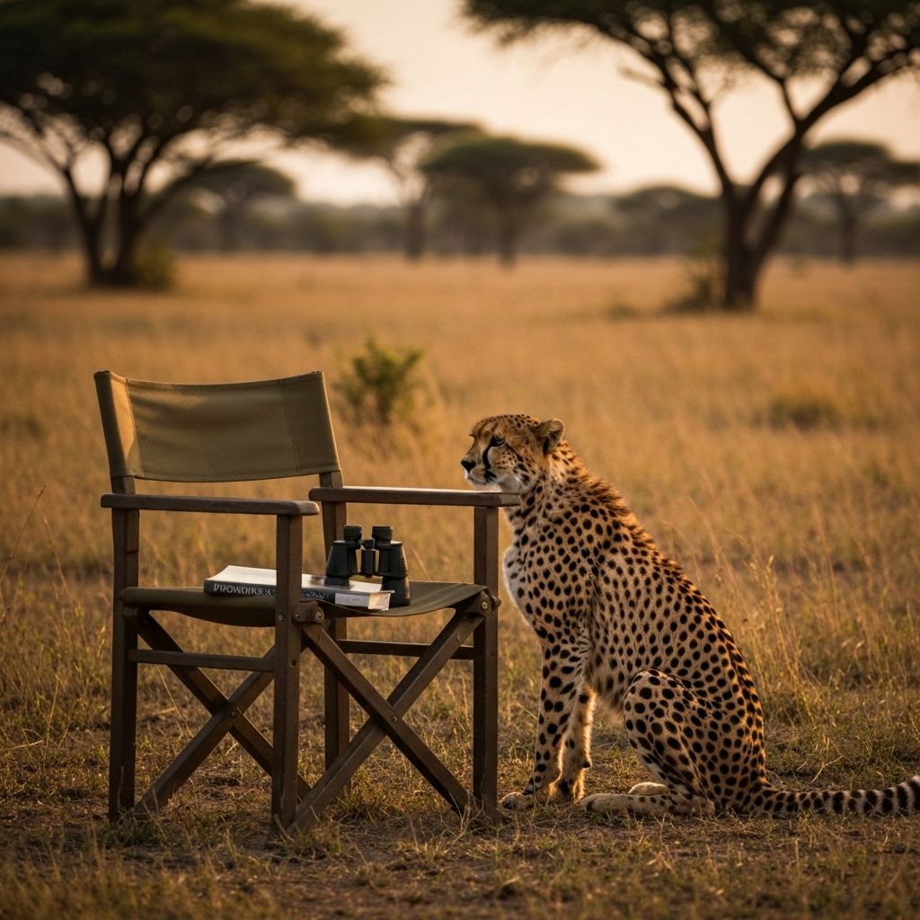 Wildlife Encounter at Changamire Camp - Cheetah and Safari Setting