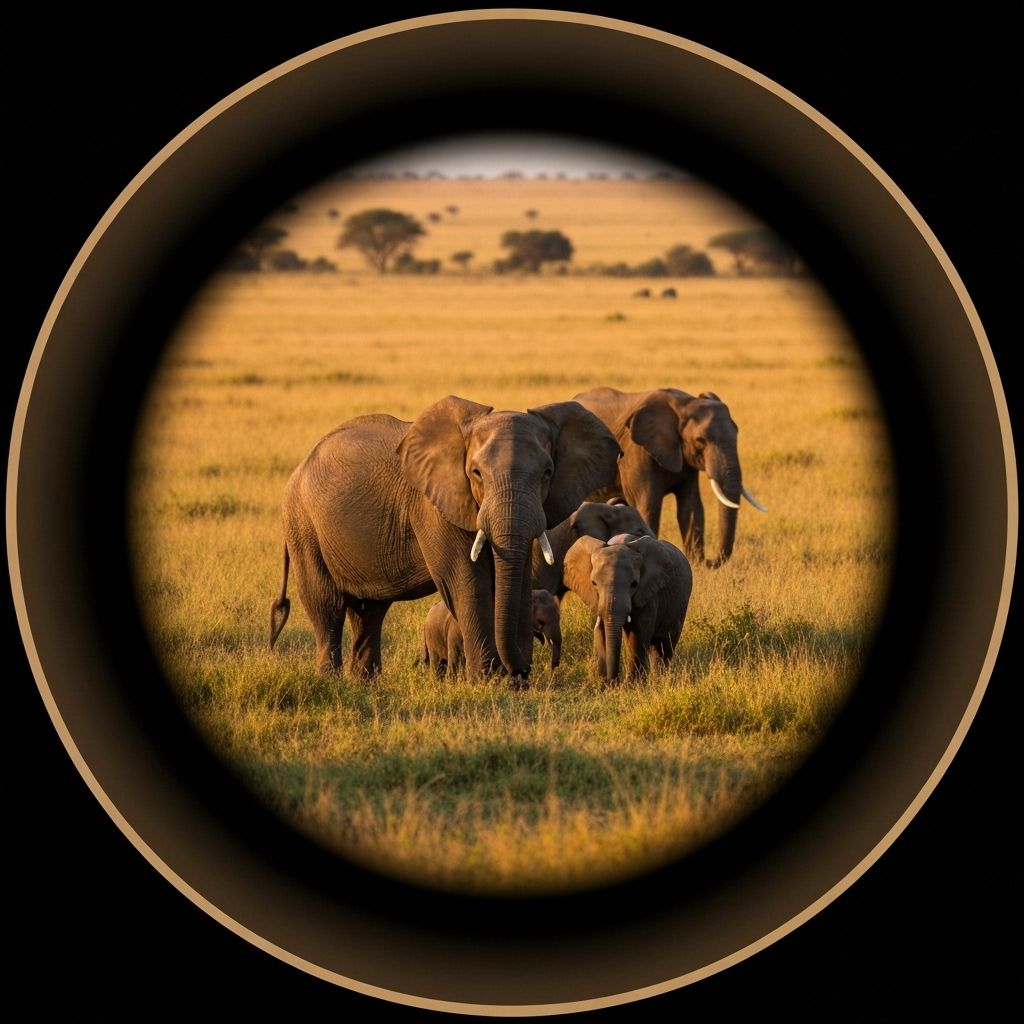 Game Drive Safari - Binocular View